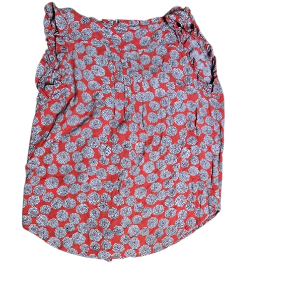 Anthropologie Maeve Womens Rayna Floral Red Sleeveless Top Size 4 - Picture 3 of 4